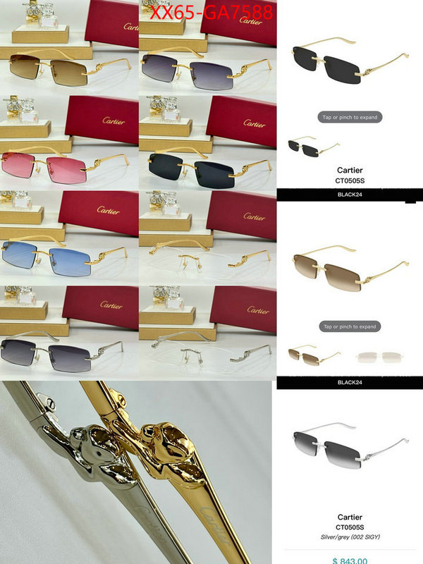 Glasses-Cartier what are the best replica ID: GA7588 $: 65USD