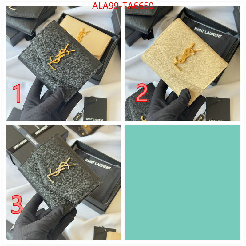 YSL Bags(TOP)-Wallet- best quality fake ID: TA6650 $: 99USD,