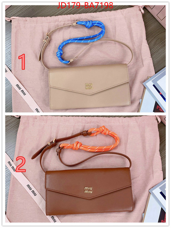 Miu Miu Bags(TOP)-Crossbody- high quality perfect ID: BA7198 $: 179USD,