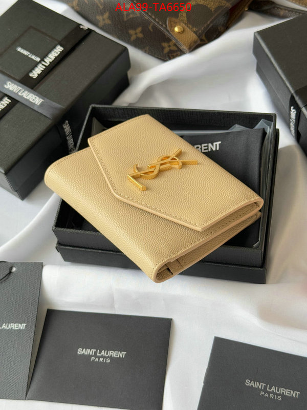 YSL Bags(TOP)-Wallet- best quality fake ID: TA6650 $: 99USD,