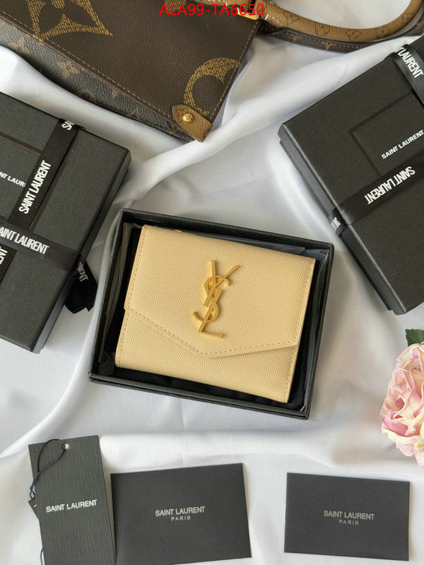 YSL Bags(TOP)-Wallet- best quality fake ID: TA6650 $: 99USD,