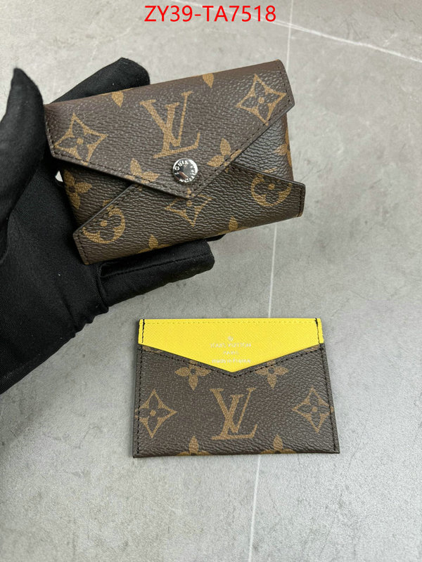 LV Bags(4A)-Wallet mirror copy luxury ID: TA7518 $: 39USD,