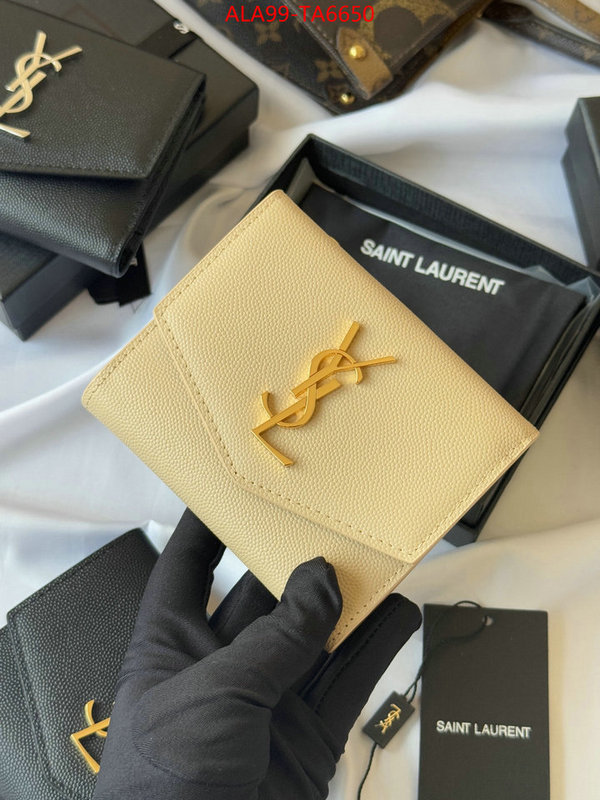 YSL Bags(TOP)-Wallet- best quality fake ID: TA6650 $: 99USD,