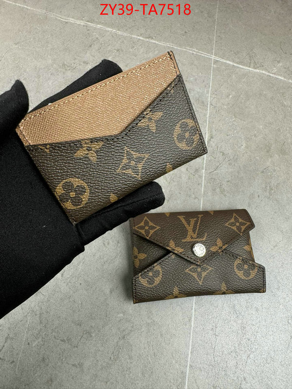 LV Bags(4A)-Wallet mirror copy luxury ID: TA7518 $: 39USD,