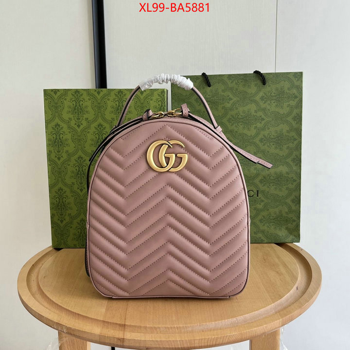 Gucci Bags(4A)-Backpack- aaaaa+ class replica ID: BA5881 $: 99USD,