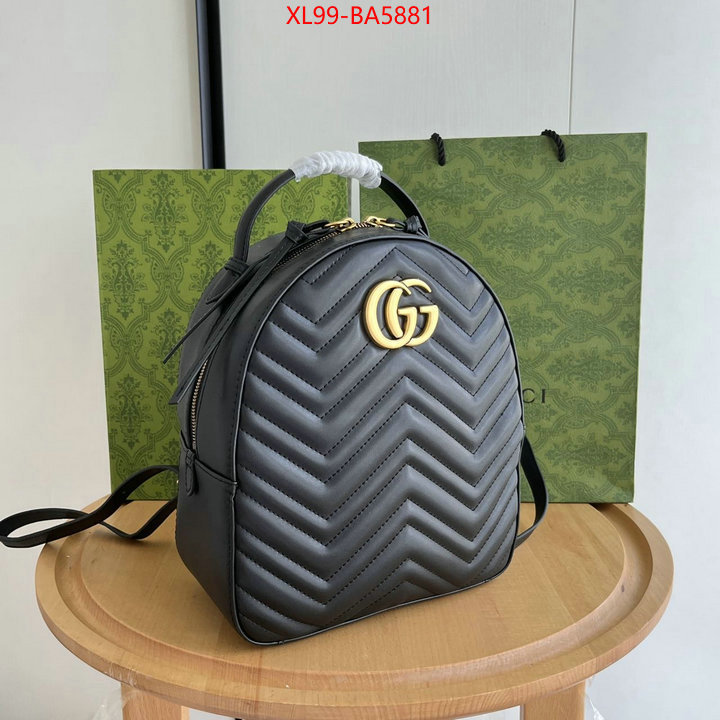 Gucci Bags(4A)-Backpack- aaaaa+ class replica ID: BA5881 $: 99USD,