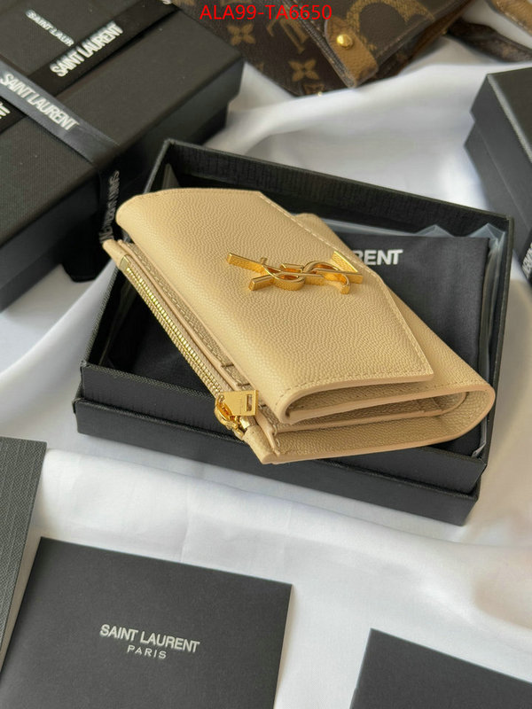 YSL Bags(TOP)-Wallet- best quality fake ID: TA6650 $: 99USD,