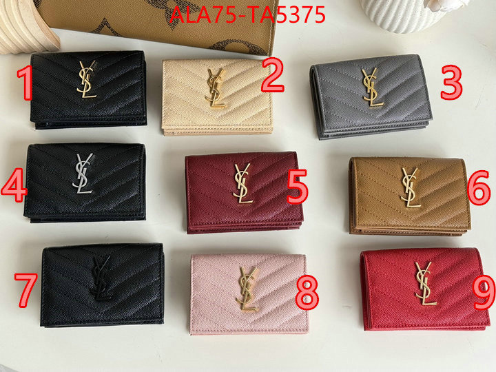 YSL Bags(TOP)-Wallet- replicas buy special ID: TA5375 $: 75USD,