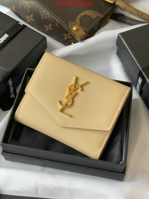 YSL Bags(TOP)-Wallet- best quality fake ID: TA6650 $: 99USD,