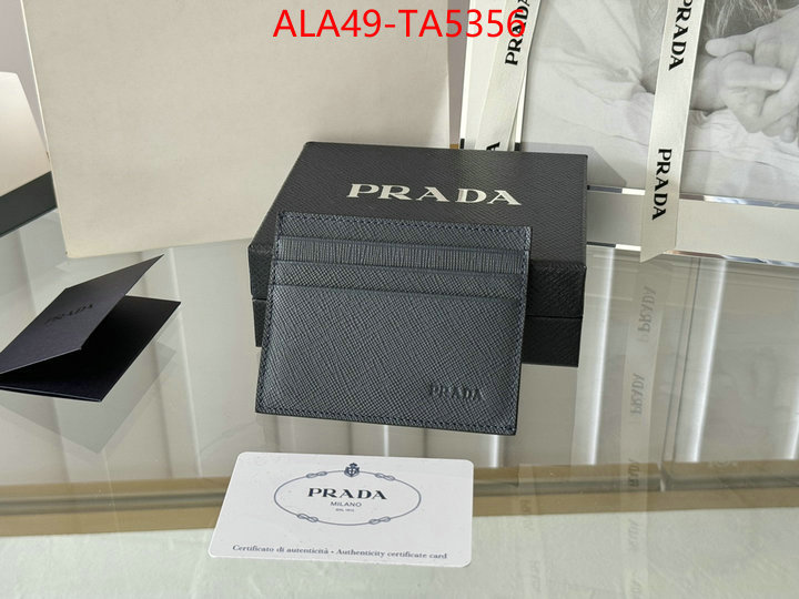 Prada Bags(TOP)-Wallet where quality designer replica ID: TA5356 $: 49USD,