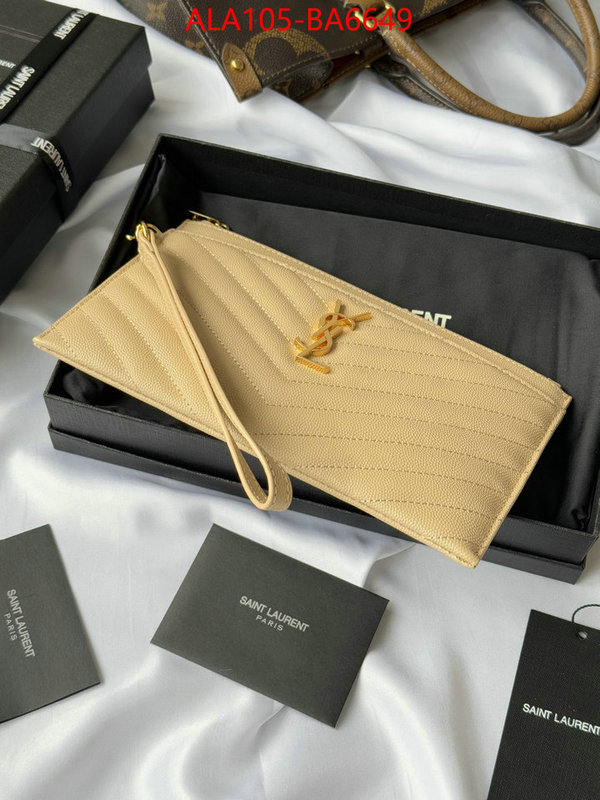 YSL Bags(TOP)-Clutch- luxury cheap replica ID: BA6649 $: 105USD,