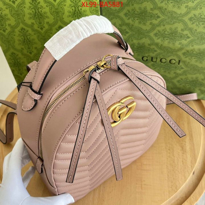 Gucci Bags(4A)-Backpack- aaaaa+ class replica ID: BA5881 $: 99USD,