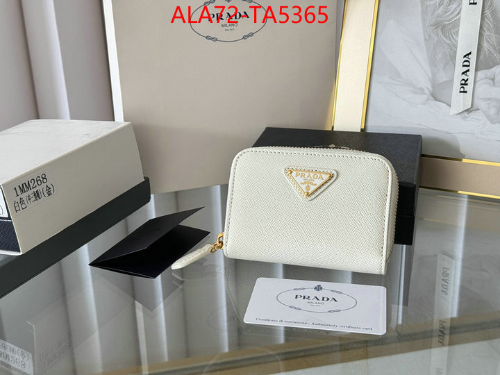 Prada Bags(TOP)-Wallet mirror copy luxury ID: TA5365 $: 72USD,