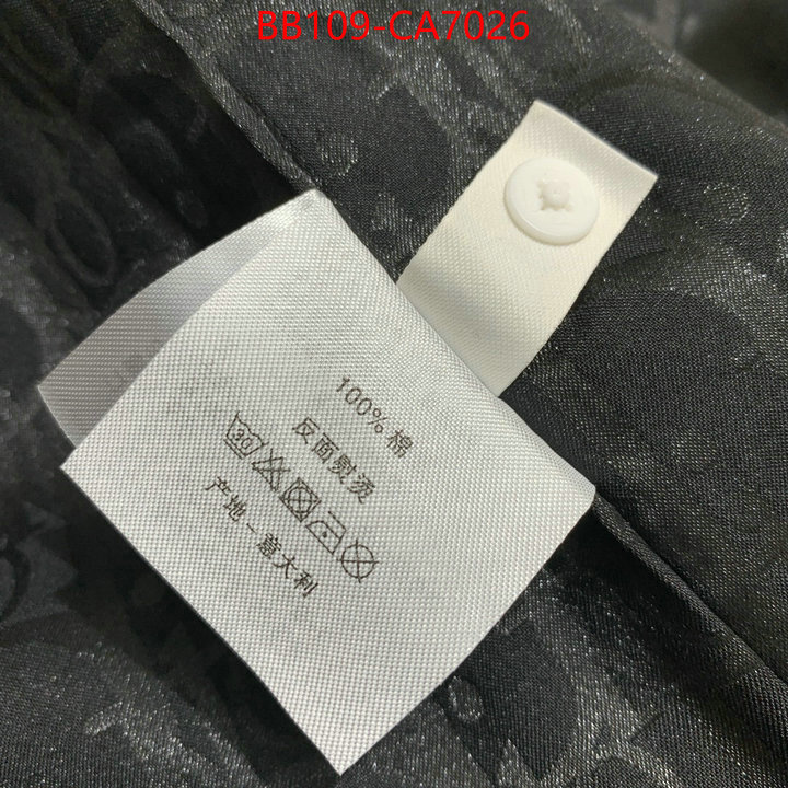 Clothing-Dior 2024 luxury replicas ID: CA7026 $: 109USD