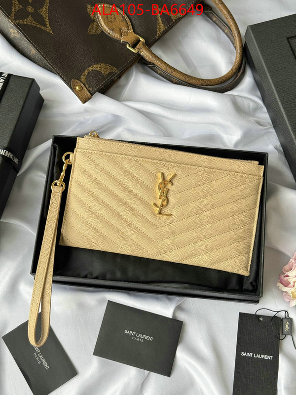 YSL Bags(TOP)-Clutch- luxury cheap replica ID: BA6649 $: 105USD,