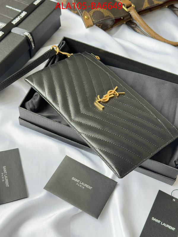 YSL Bags(TOP)-Clutch- luxury cheap replica ID: BA6649 $: 105USD,