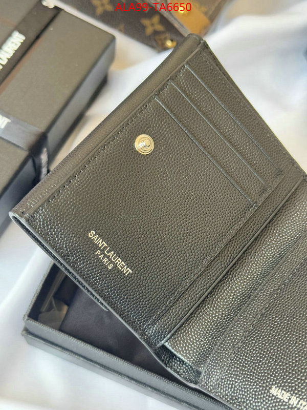 YSL Bags(TOP)-Wallet- best quality fake ID: TA6650 $: 99USD,