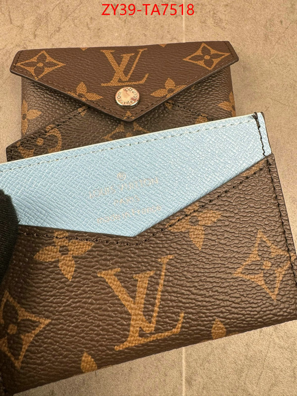 LV Bags(4A)-Wallet mirror copy luxury ID: TA7518 $: 39USD,