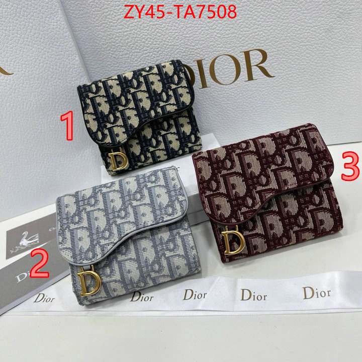 Dior Bags(4A)-Wallet- fashion ID: TA7508 $: 45USD,