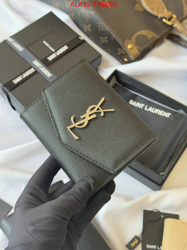 YSL Bags(TOP)-Wallet- best quality fake ID: TA6650 $: 99USD,