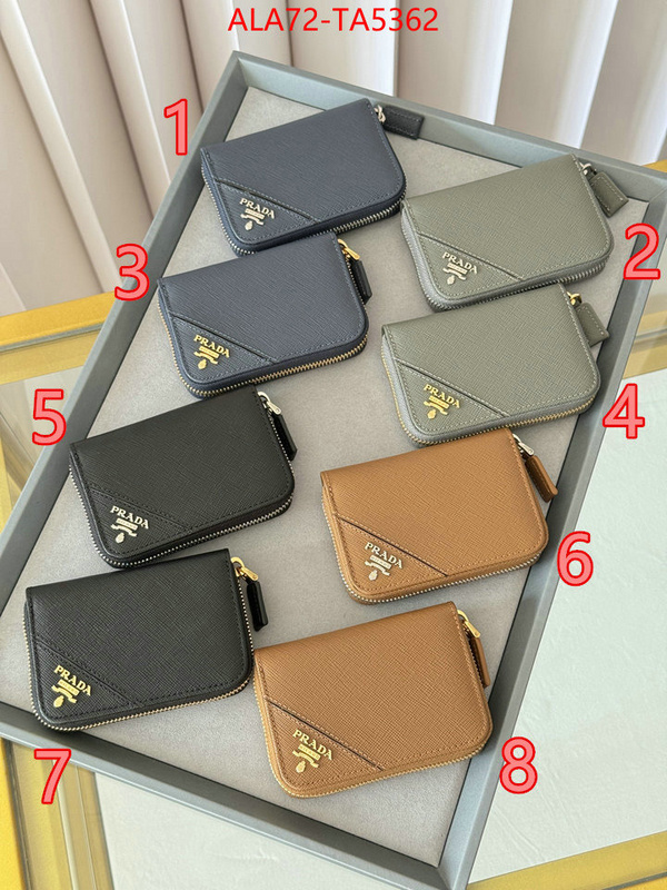 Prada Bags(TOP)-Wallet 2024 luxury replicas ID: TA5362 $: 72USD,