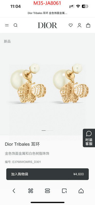 Jewelry-Dior what's best ID: JA8061 $: 35USD