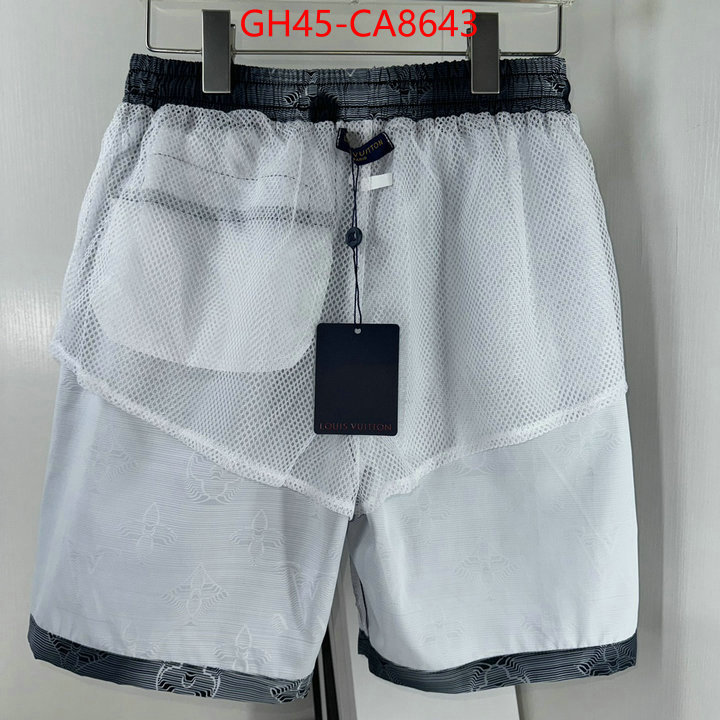 Beach Shorts-LV designer wholesale replica ID: CA8643 $: 45USD