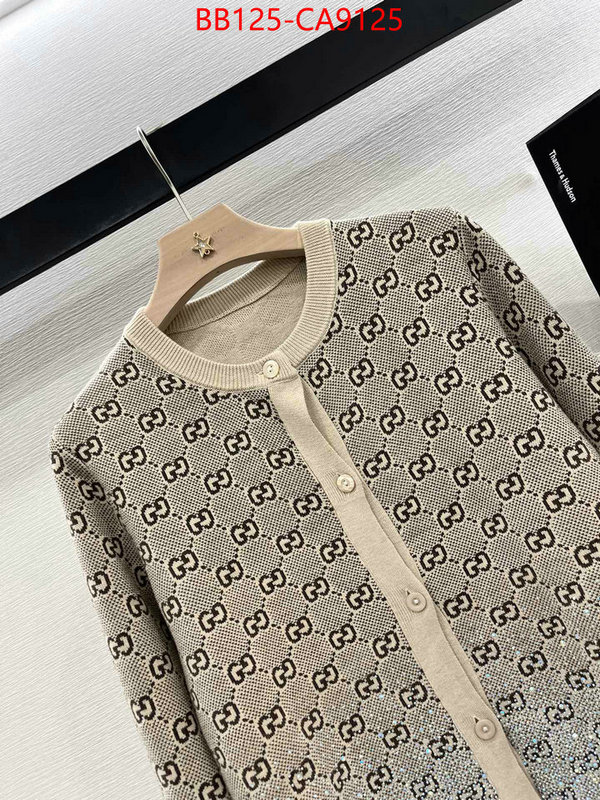 Clothing-Gucci we provide top cheap aaaaa ID: CA9125 $: 125USD