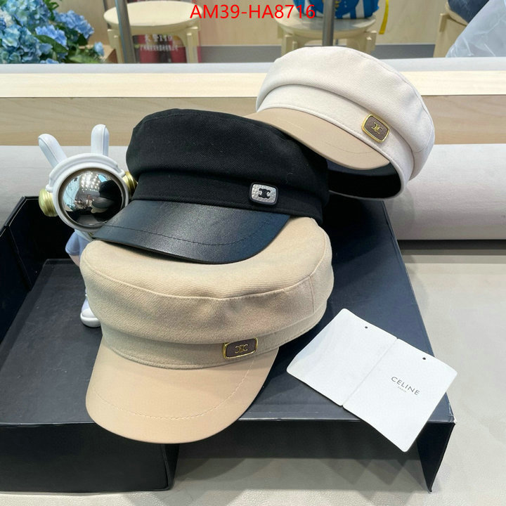 Cap(Hat)-Celine replica 1:1 high quality ID: HA8716 $: 39USD