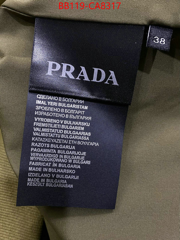 Clothing-Prada top quality ID: CA8317 $: 119USD