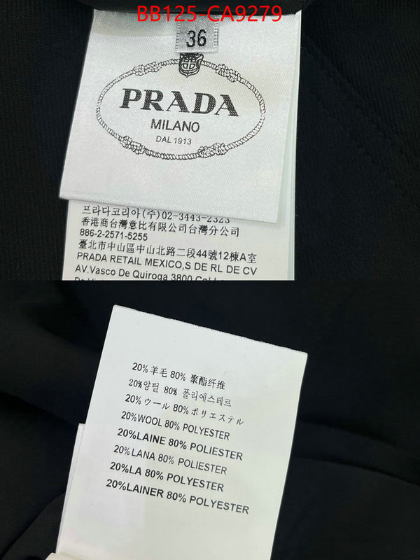 Clothing-Prada perfect ID: CA9279 $: 125USD