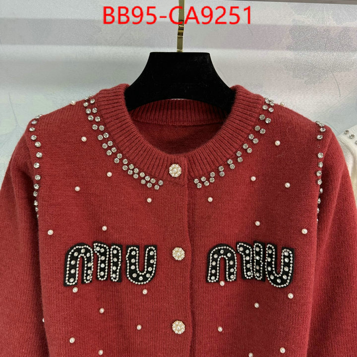 Clothing-MIU MIU how to buy replica shop ID: CA9251 $: 95USD