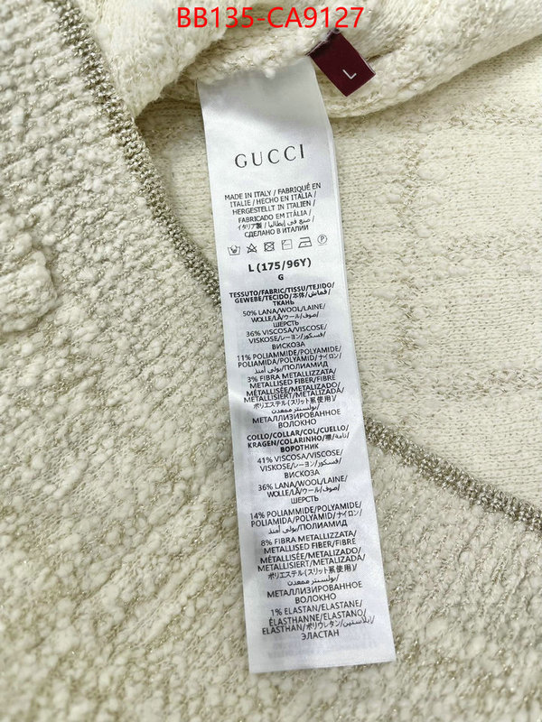 Clothing-Gucci customize best quality replica ID: CA9127 $: 135USD