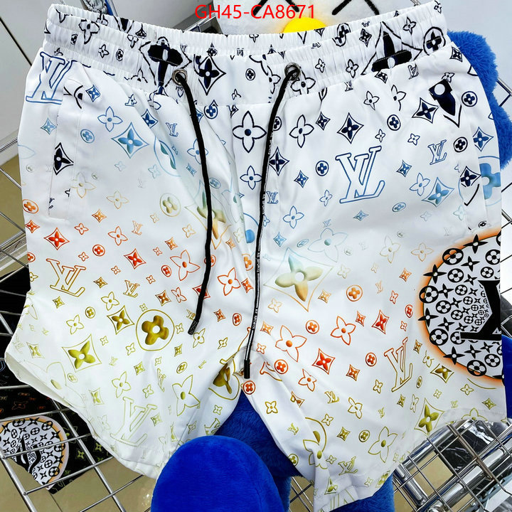 Beach Shorts-LV what is top quality replica ID: CA8671 $: 45USD