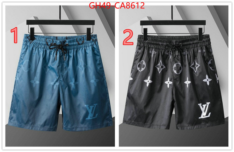 Beach Shorts-LV luxury fake ID: CA8612 $: 49USD