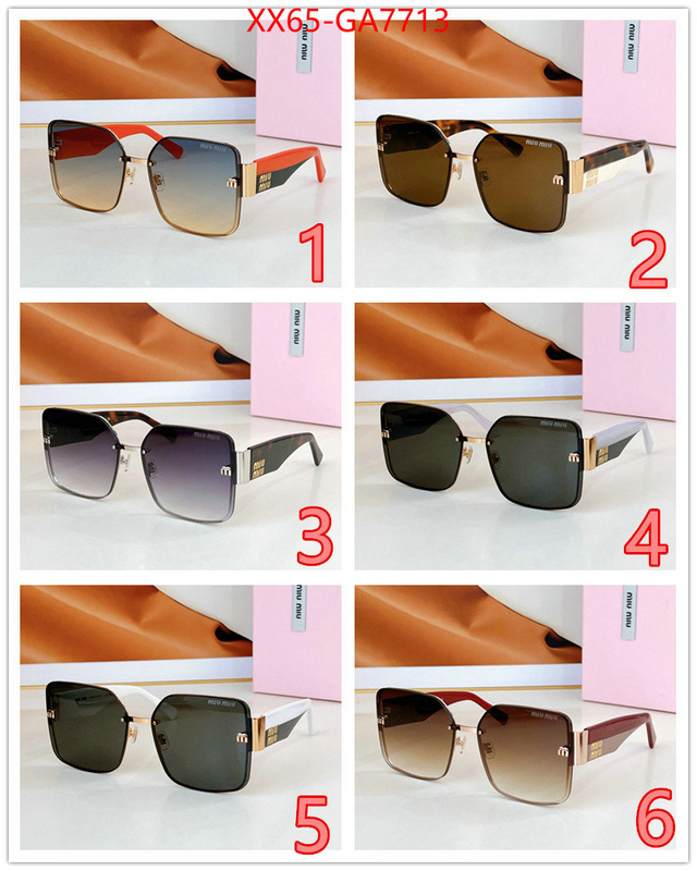 Glasses-Miu Miu designer fake ID: GA7713 $: 65USD