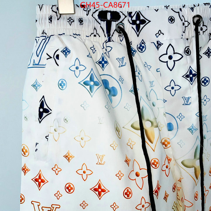 Beach Shorts-LV what is top quality replica ID: CA8671 $: 45USD