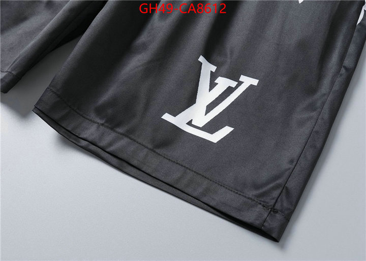 Beach Shorts-LV luxury fake ID: CA8612 $: 49USD