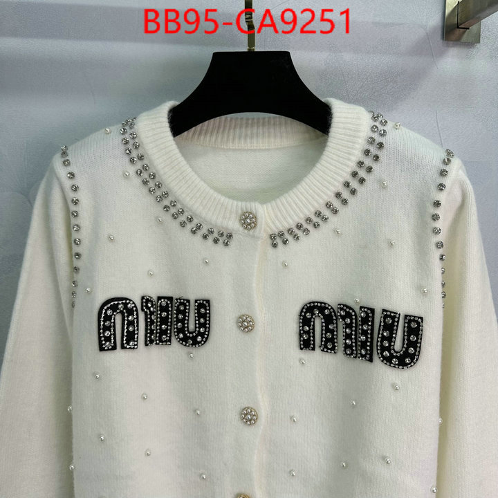 Clothing-MIU MIU how to buy replica shop ID: CA9251 $: 95USD