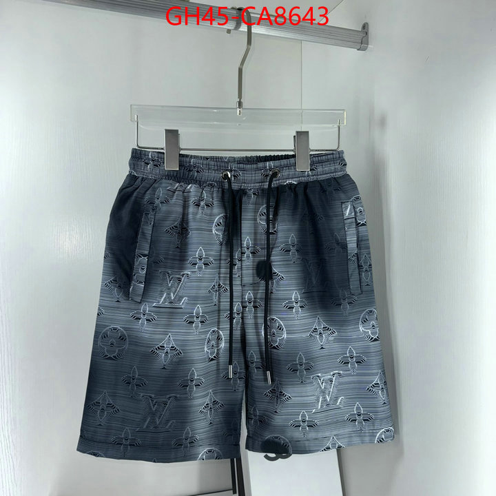 Beach Shorts-LV designer wholesale replica ID: CA8643 $: 45USD