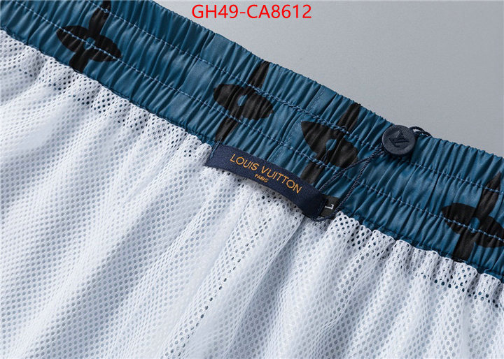 Beach Shorts-LV luxury fake ID: CA8612 $: 49USD