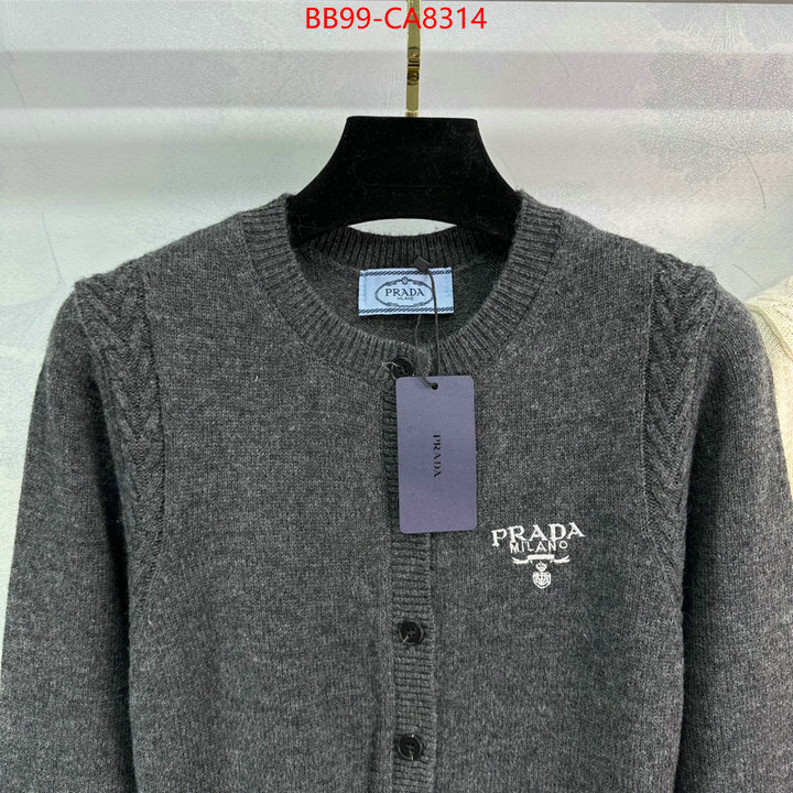 Clothing-Prada 2024 perfect replica designer ID: CA8314 $: 99USD