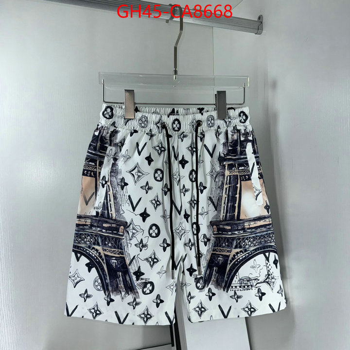 Beach Shorts-LV knockoff highest quality ID: CA8668 $: 45USD