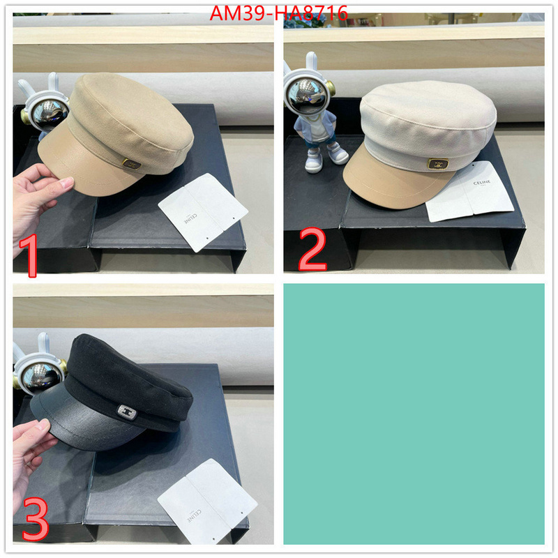 Cap(Hat)-Celine replica 1:1 high quality ID: HA8716 $: 39USD