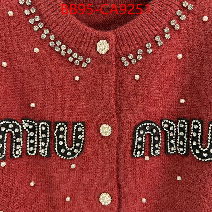 Clothing-MIU MIU how to buy replica shop ID: CA9251 $: 95USD