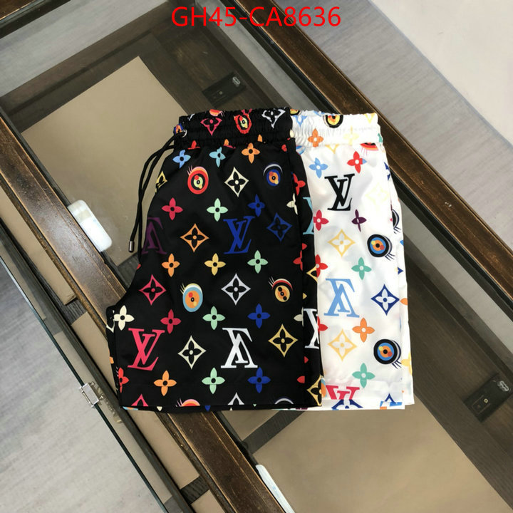 Beach Shorts-LV where quality designer replica ID: CA8636 $: 45USD