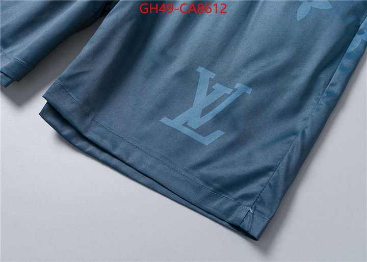 Beach Shorts-LV luxury fake ID: CA8612 $: 49USD