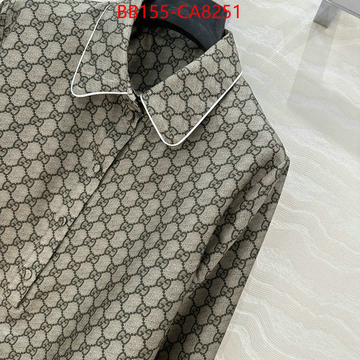 Clothing-Gucci top quality designer replica ID: CA8251 $: 155USD