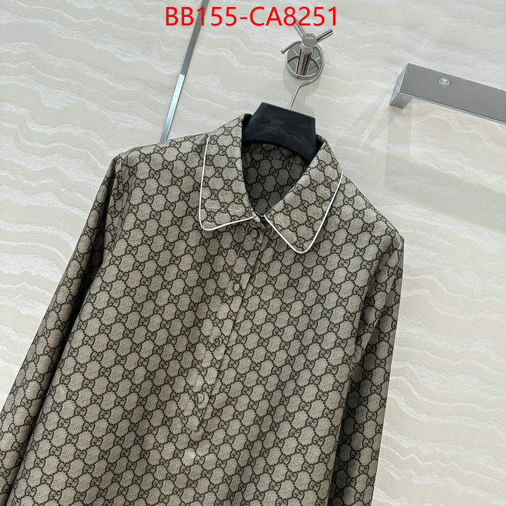 Clothing-Gucci top quality designer replica ID: CA8251 $: 155USD