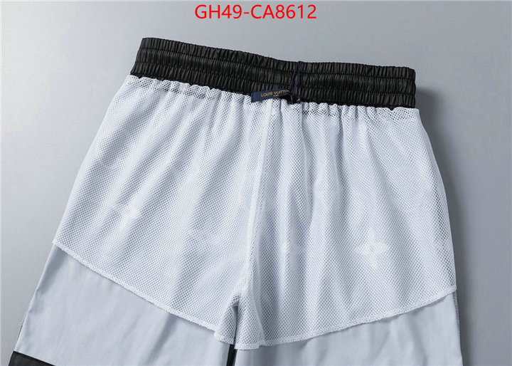 Beach Shorts-LV luxury fake ID: CA8612 $: 49USD